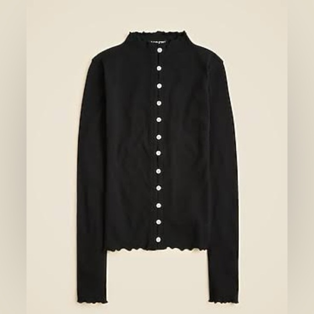 J Crew Feather jersey crewneck cardigan CN175